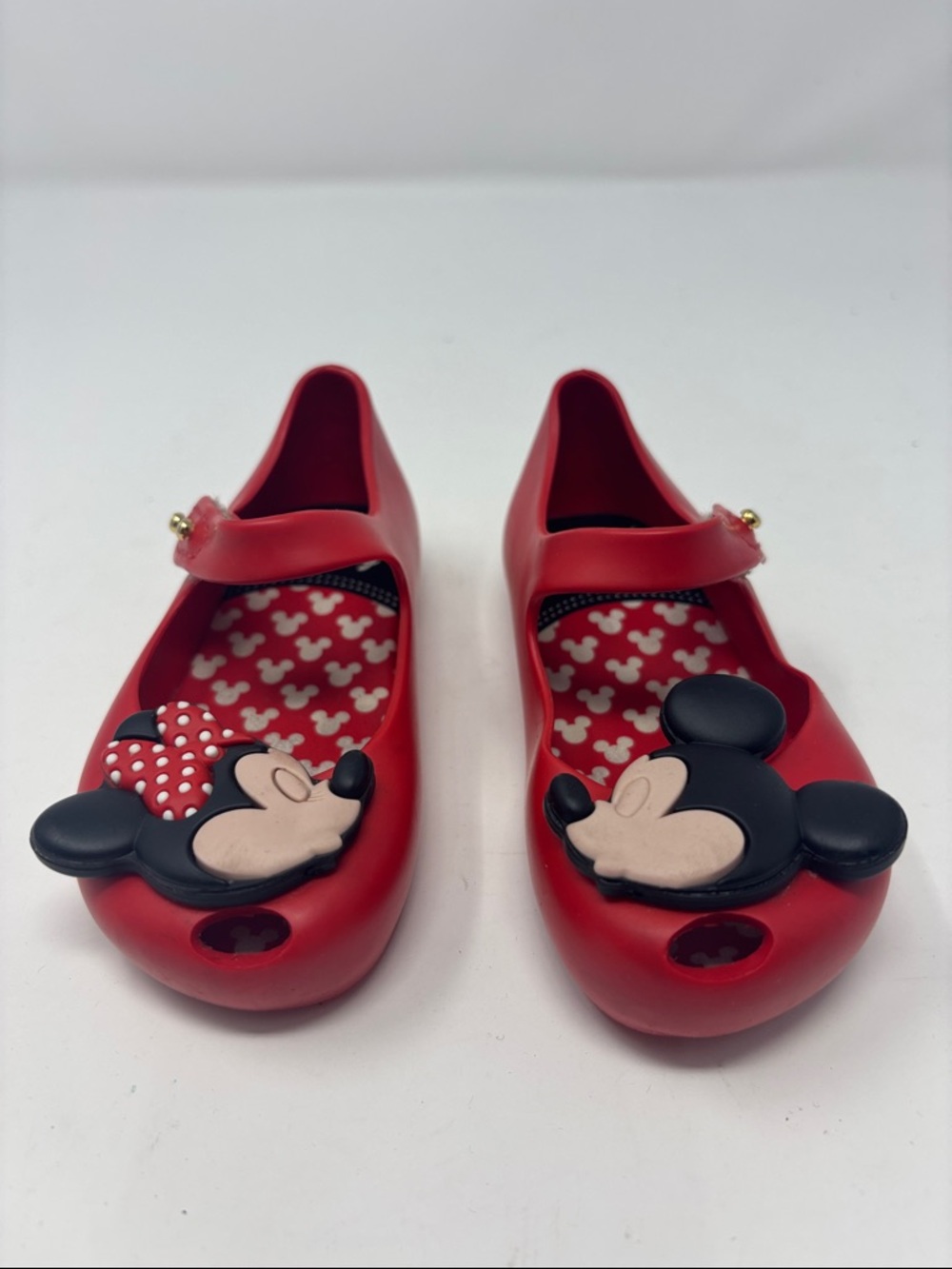 Mini Melissa x Disney Minnie & Mickey Red Kids Mary Jane Shoes 7 - Picture 2 of 7